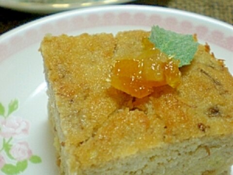 ほんのりオレンジの、おからバナナケーキ*